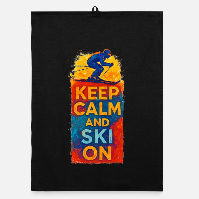 Keep Calm and Ski On Torchon bio