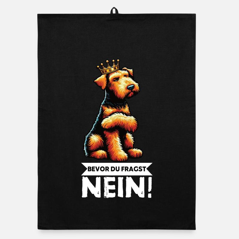 Before you ask: Airedale Terrier Airedales Organic dish towel