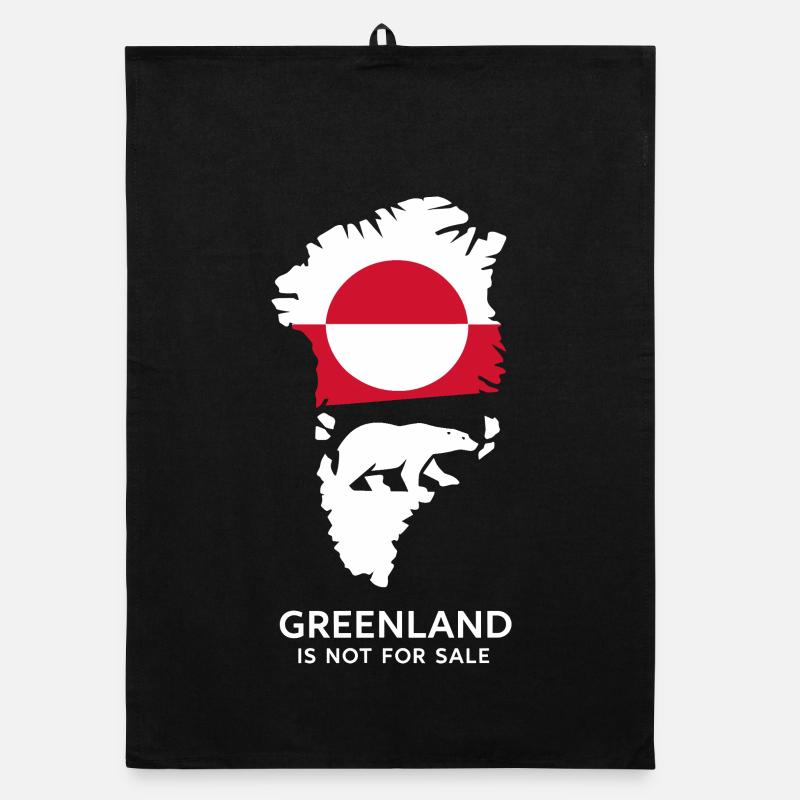 Greenland Polar Bear Flag Arctic Nature Gift Organic dish towel