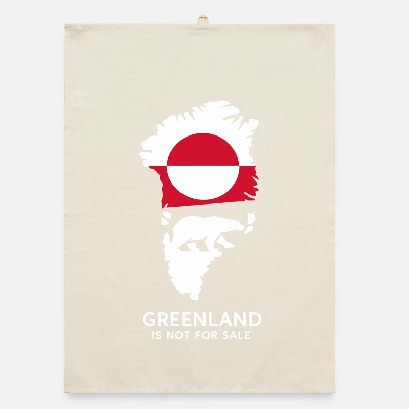 Grönland Polar Bär Flagge Arctic Nature Gift Organic Geschirrtuch