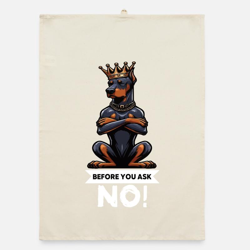 Before You Ask Dobermann Dobermannbesitzer Organic dish towel