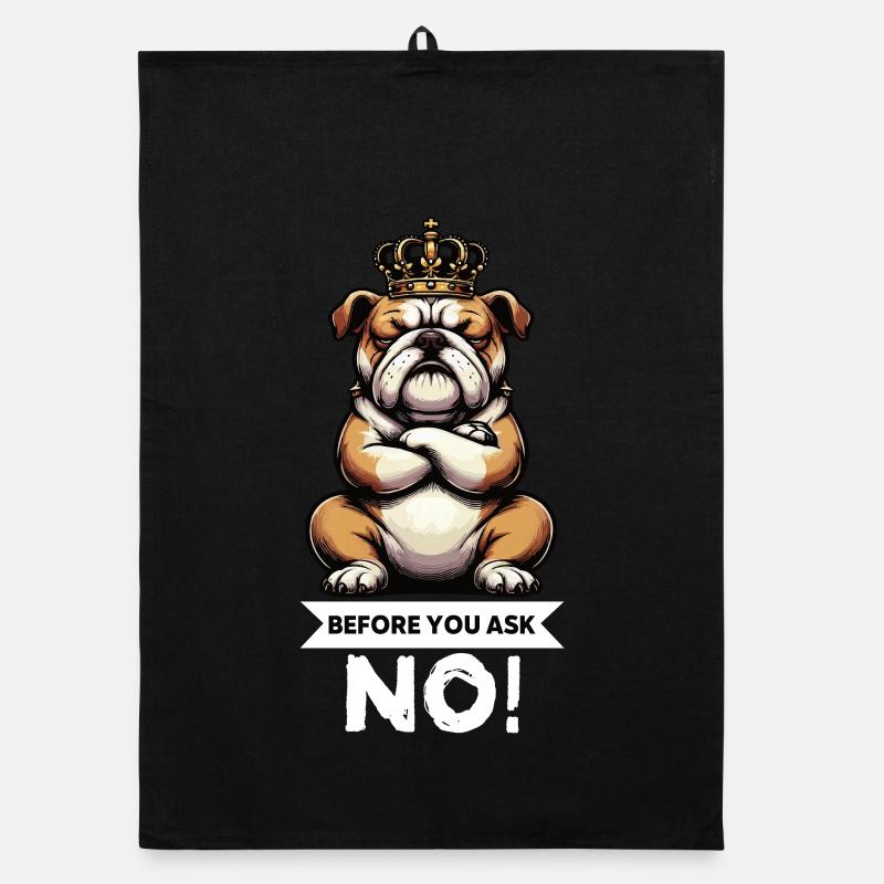 Before You Ask English Bulldog Bully Bullys Organic dish towel