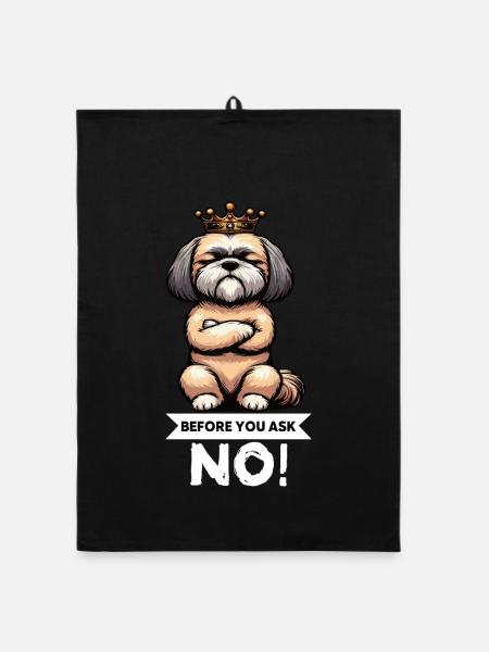 Before You Ask Shih tzu Shih tzus Shih tzu halter - Organic Geschirrtuch - Schwarz - Vorne
