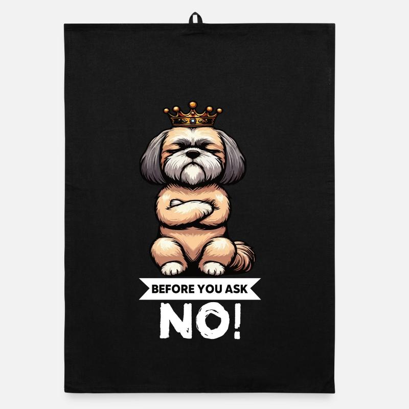 Before You Ask Shih tzu Shih tzus Shih tzu halter Organic dish towel