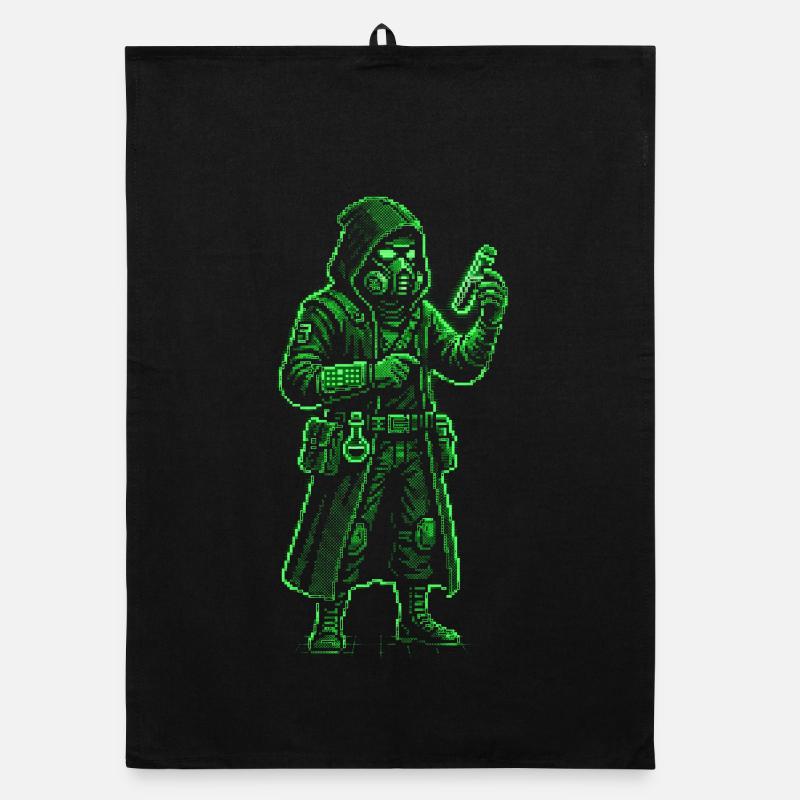 Punk Apothécary Pixel Art Hacker rétro Torchon bio