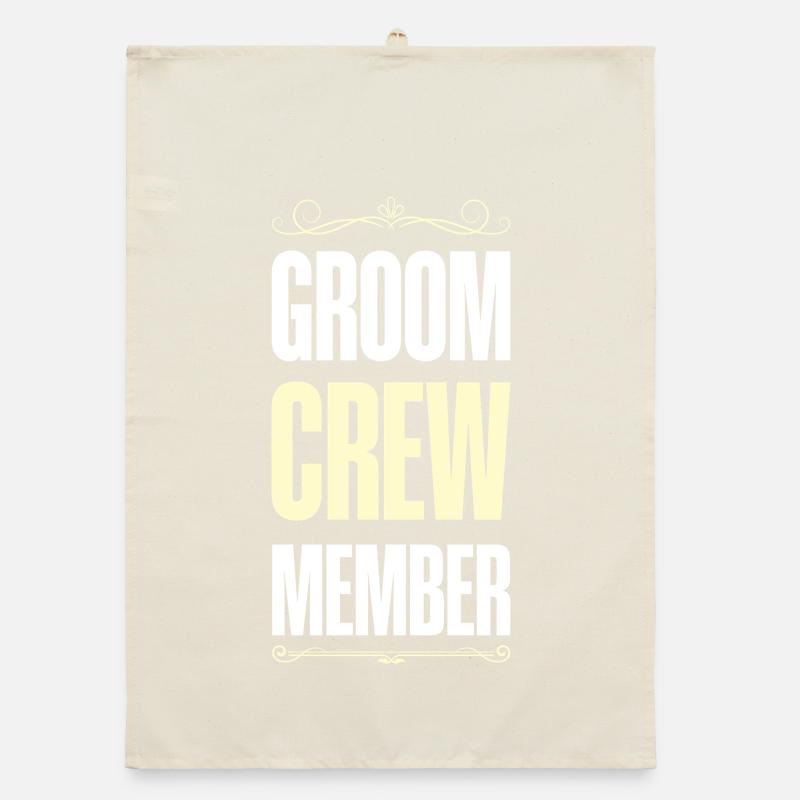 Groom Crew Organic dish towel