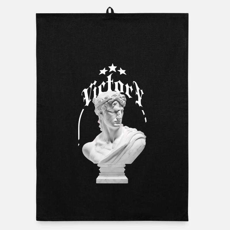 Gothic Sieg-Büste mit Blindfold Organic Geschirrtuch