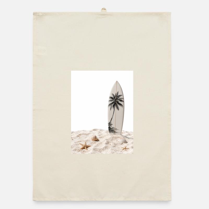 Planche de surf dans le sable Torchon bio