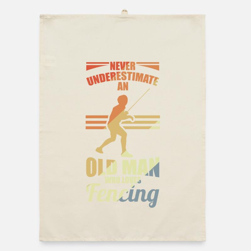 Never underestimate an old fencer Organic dish towel