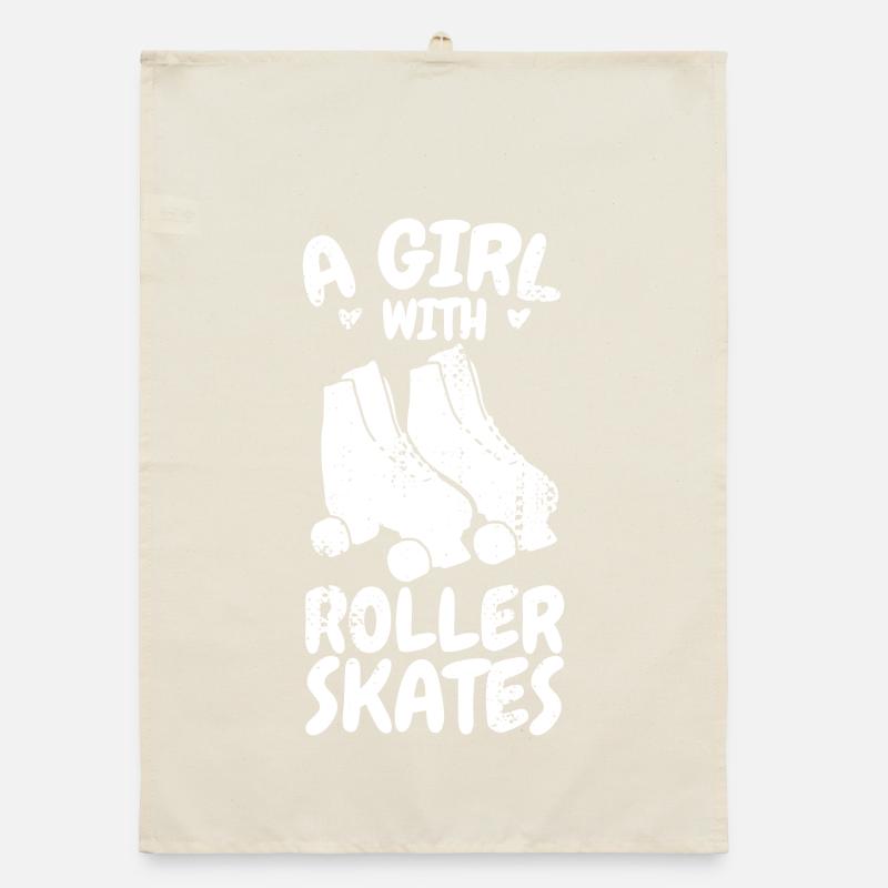 Roller skater Organic dish towel