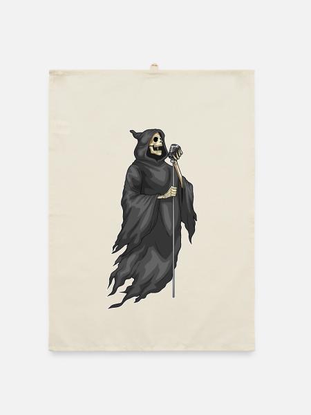 Sensemann Halloween Singen - Organic Geschirrtuch - Natur - Vorne
