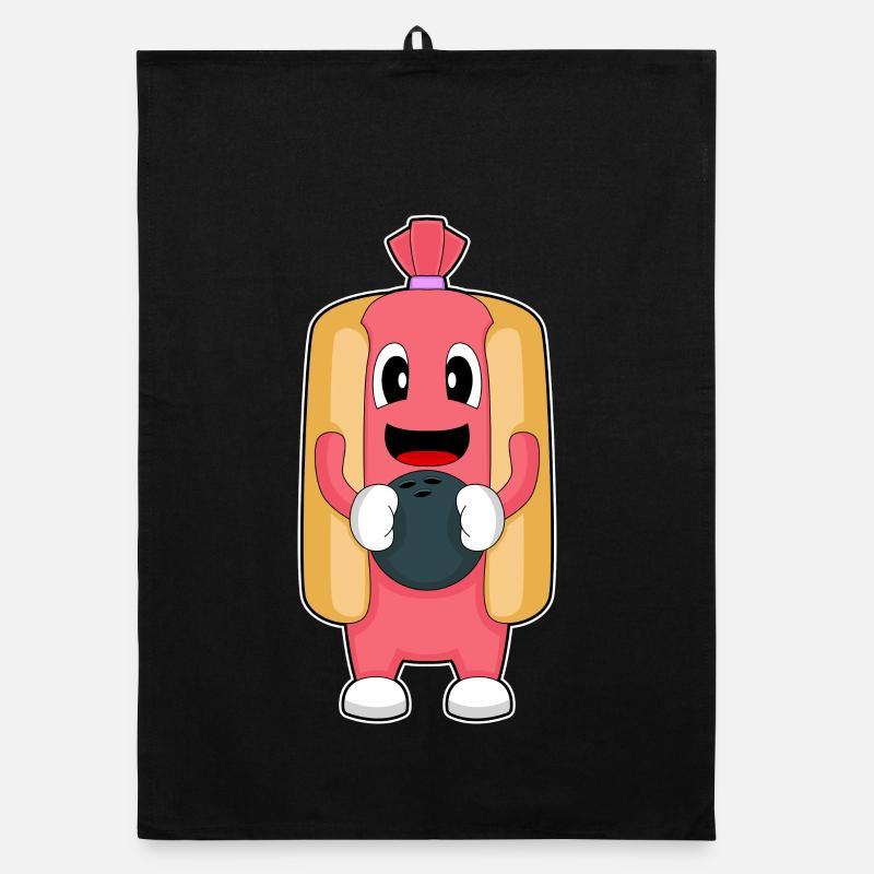 Hotdog Bowling Boule de bowling Torchon bio