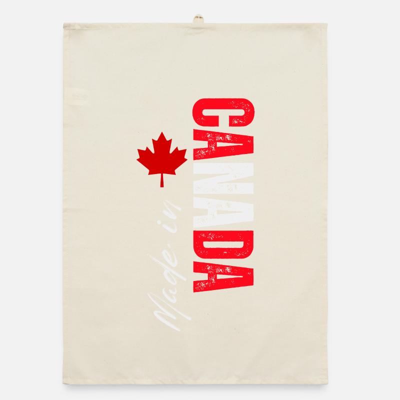 Made in Canada, vertical design Organic dish towel