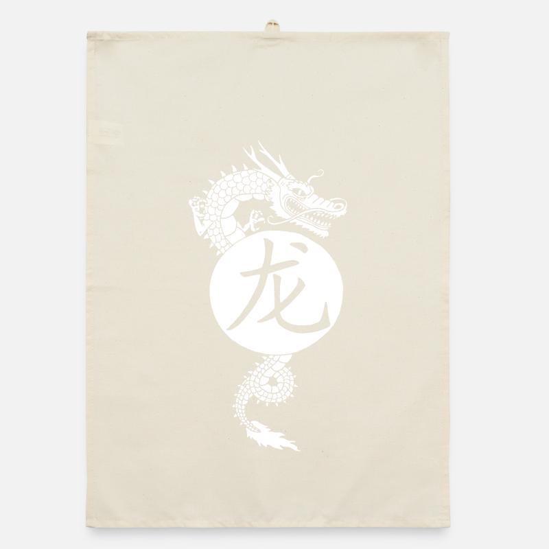 Weißer Drache aus China Organic Geschirrtuch