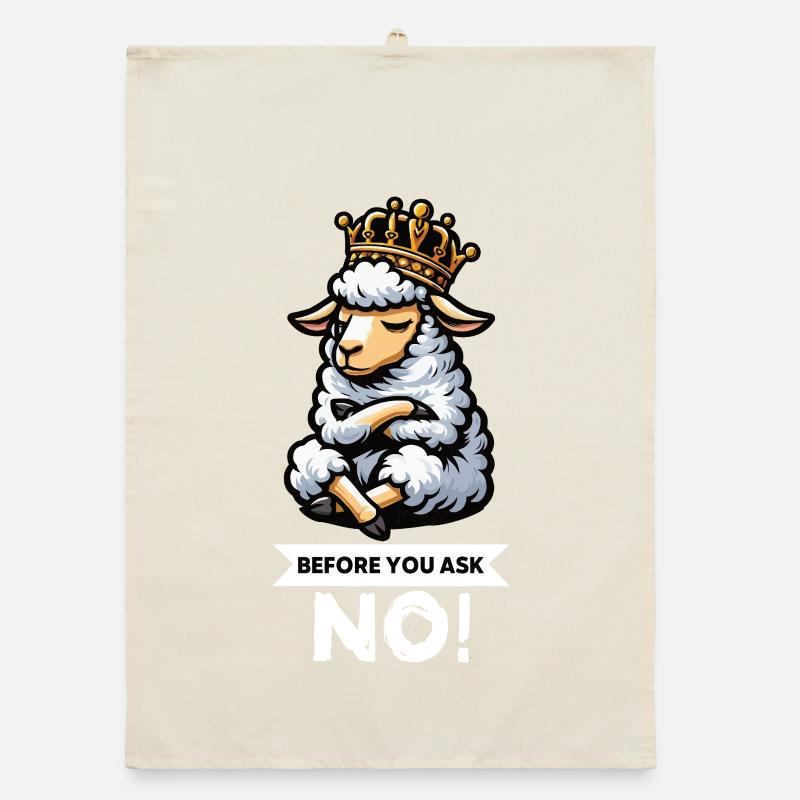 Before You Ask Sheep Sheep Shepherd Sheep Holder Organic dish towel