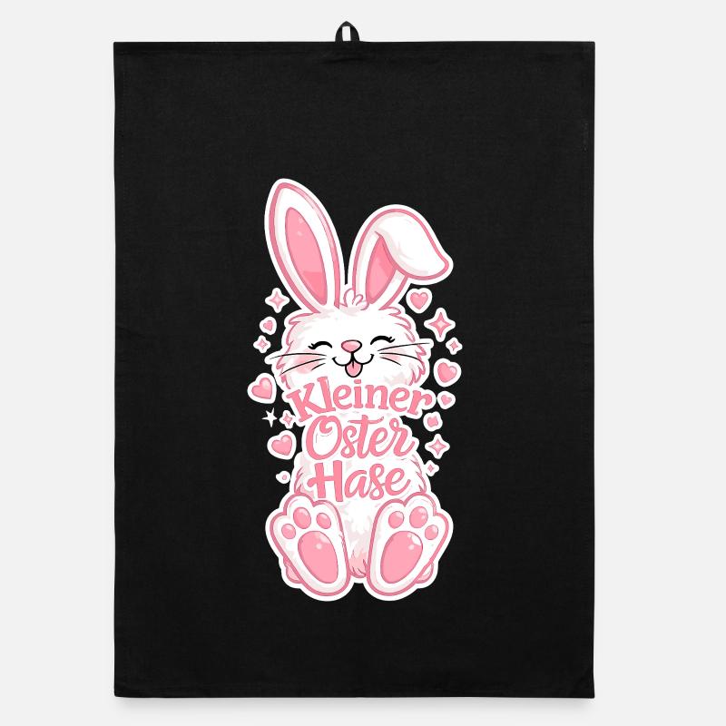 Little Easter Bunny in Pink Organic dish towel