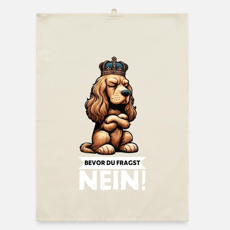 Bevor Du Fragst Cocker Spaniel Cockerhund  Organic Geschirrtuch