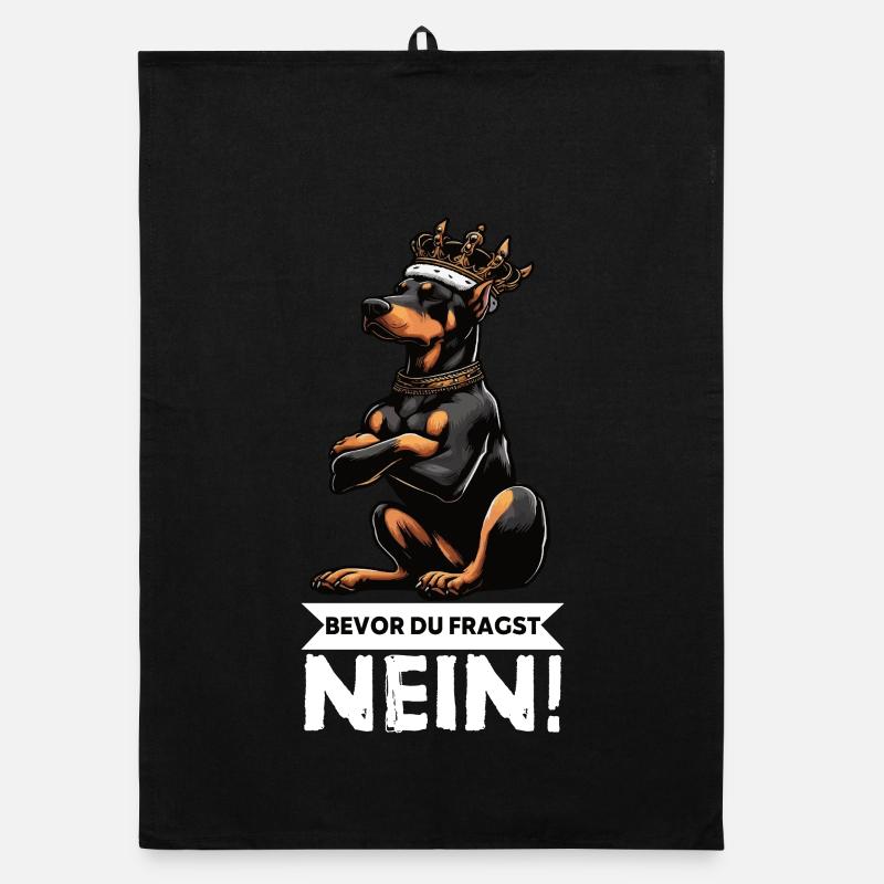 Before You Ask Doberman Doberman Owner Organic dish towel