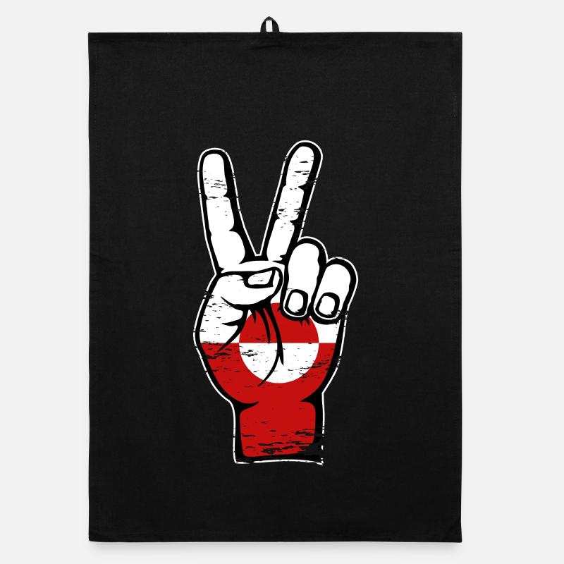 Symbole de paix du drapeau du Groenland utilisé Torchon bio