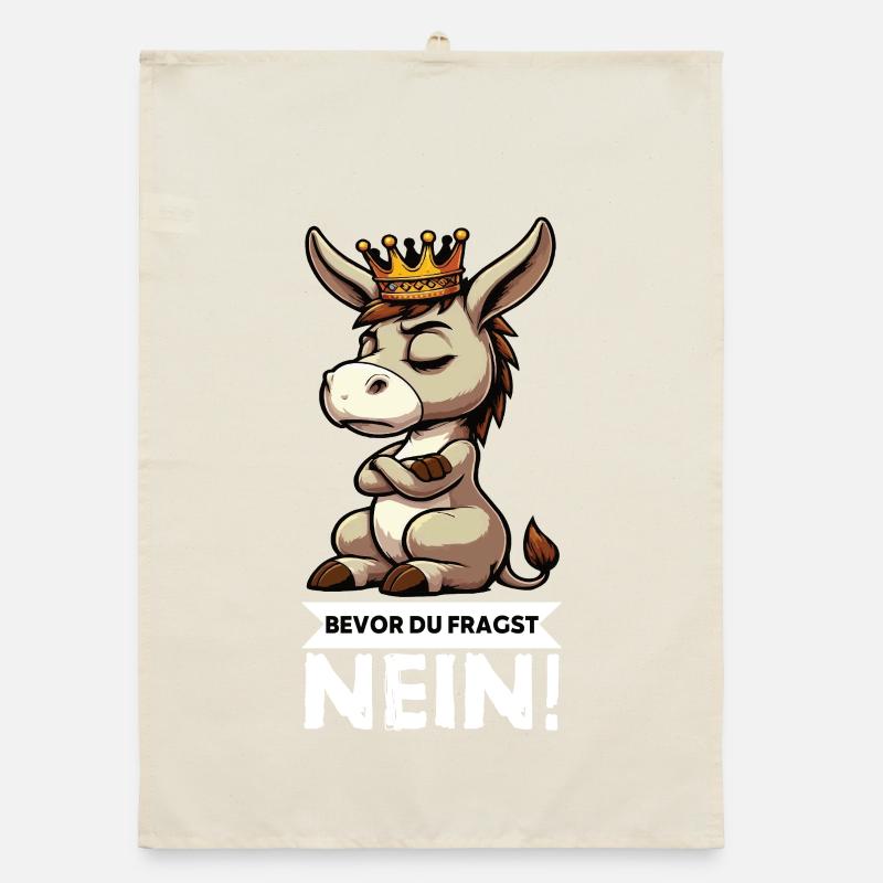 Bevor Du Fragst Nein Esel Eselchen Eselhalter   Organic Geschirrtuch