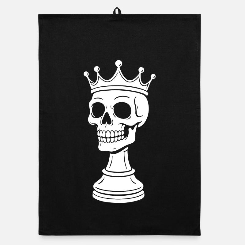 Conception du squelette du roi des échecs Torchon bio