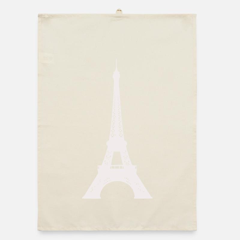 Silhouette de la Tour Eiffel Imprimé Torchon bio
