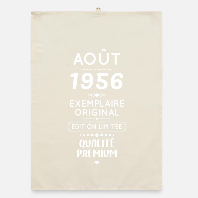 Anniversaire 70 ans - Août 1956 Original Torchon bio