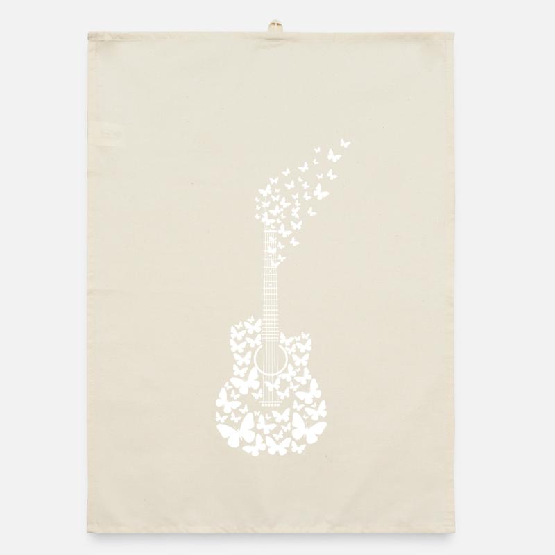 Gitarrenschmetterlinge Organic Geschirrtuch