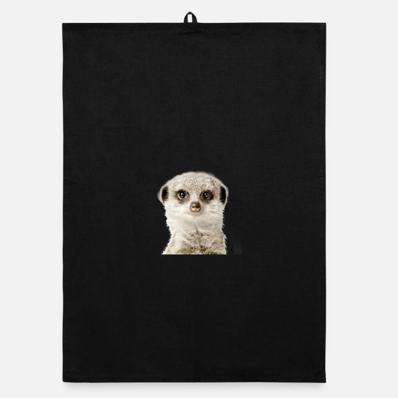 meerkat - Organic dish towel - black