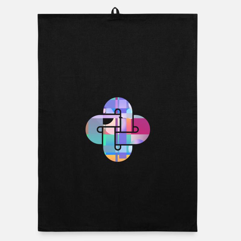 Prismatic Cross Mosaic Organic dish towel