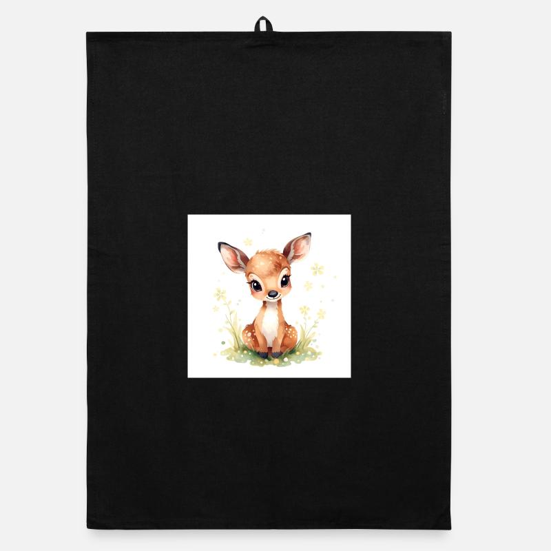 Cute Baby Deer Organic Geschirrtuch