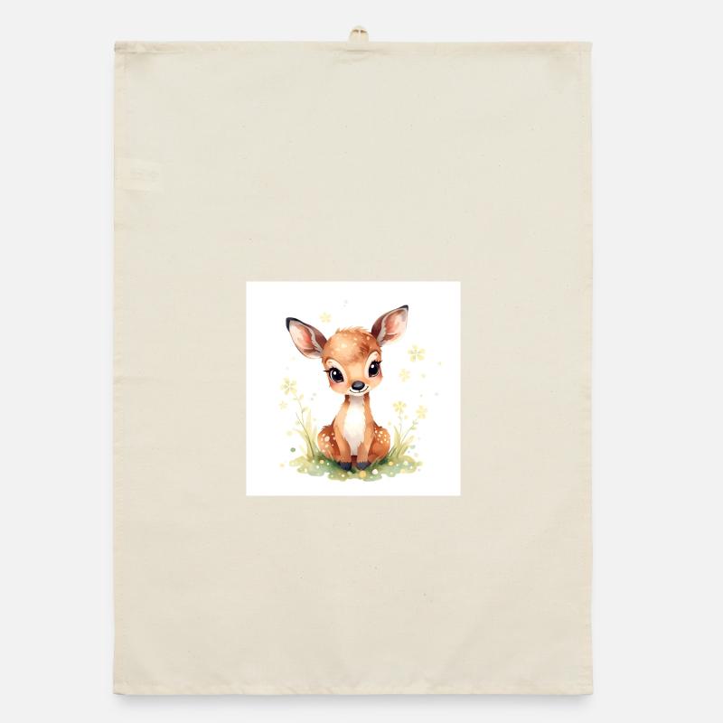 Mignon bébé cerf Torchon bio