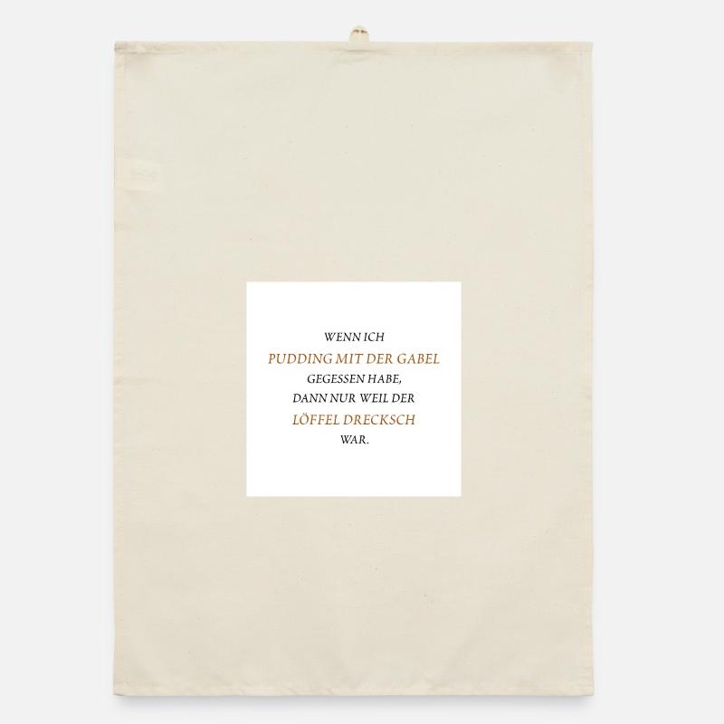 Pudding mit der Gabel Organic Geschirrtuch