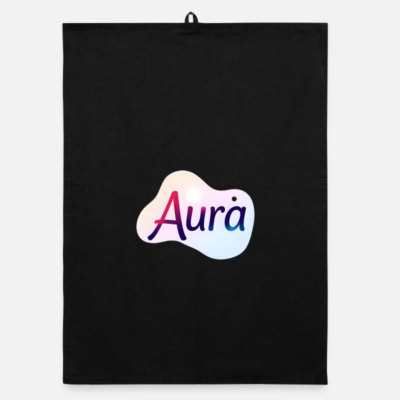 Aura – Design Typographique Coloré Moderne Torchon bio