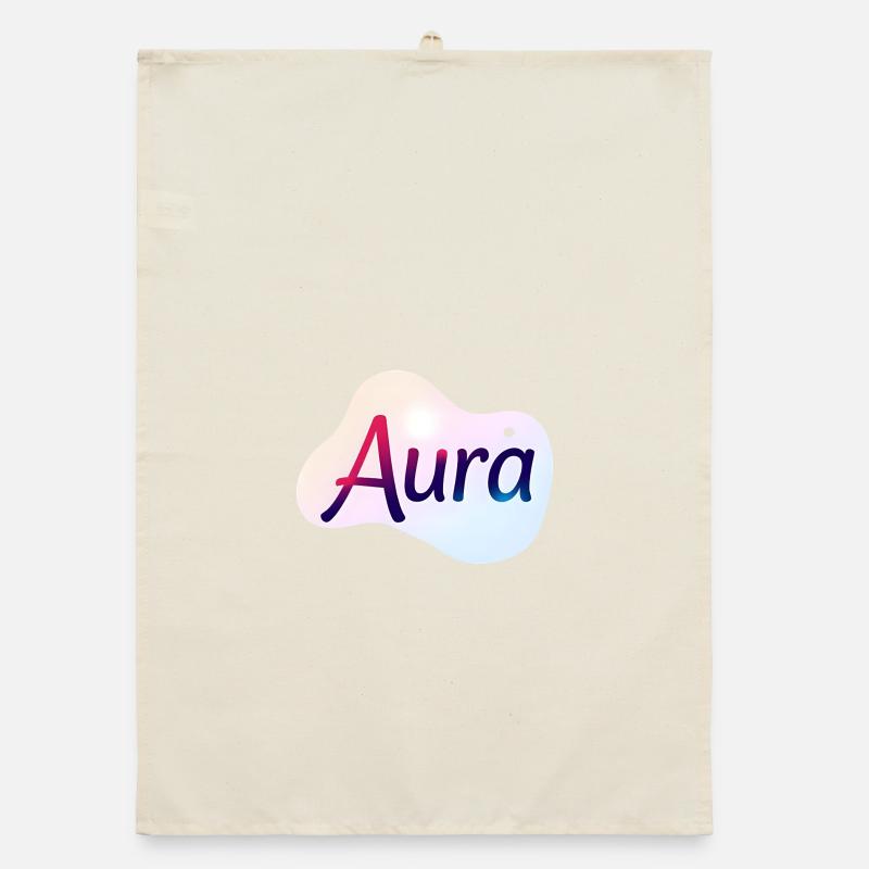 Aura – Design Typographique Coloré Moderne Torchon bio