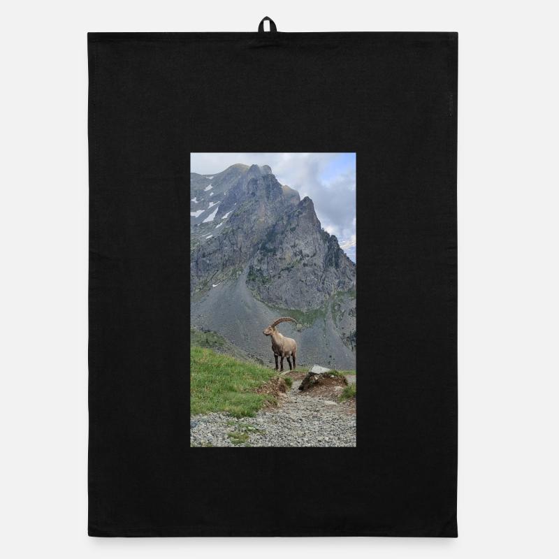 Alpine ibex Organic dish towel