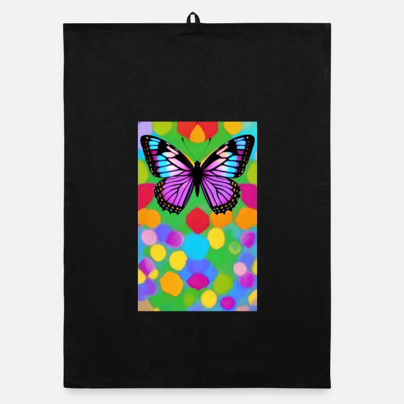 Sublime multicolor butterfly Organic dish towel