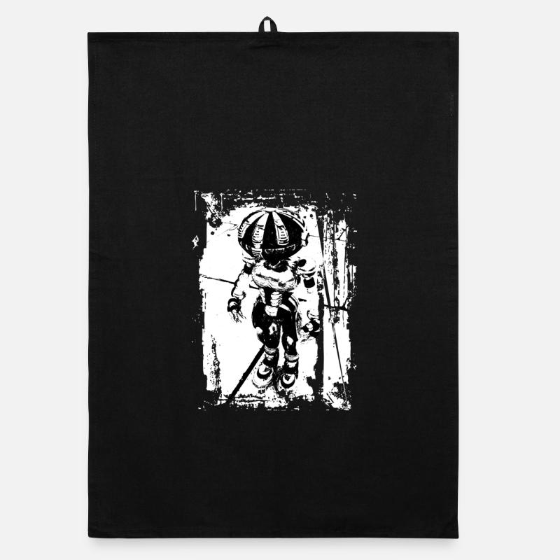 Robot Whitestyle - Torchon bio - noir