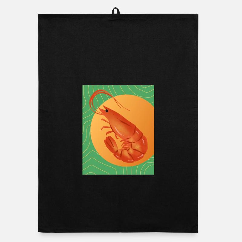 Maximalist Shrimp Organic Geschirrtuch