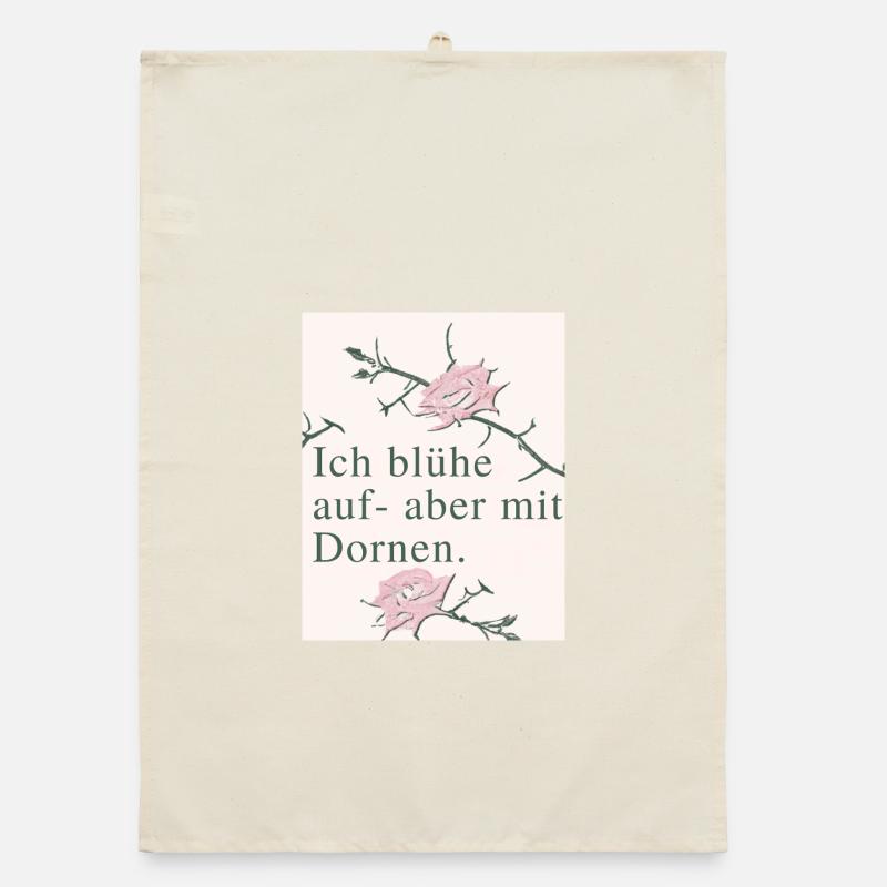 Flower theme with Sleeping Beauty design Organic dish towel