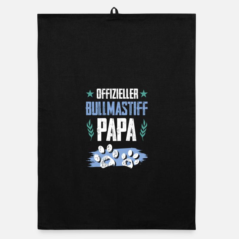 bullmastiff hunde papa Organic Geschirrtuch