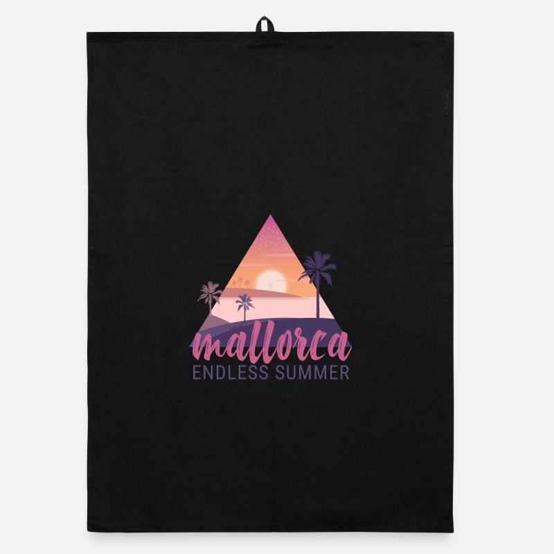 Mallorca Endless Summer Sunset Organic dish towel