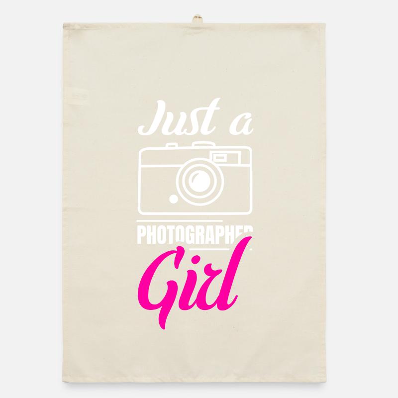 Kamera Mädchen Organic Geschirrtuch