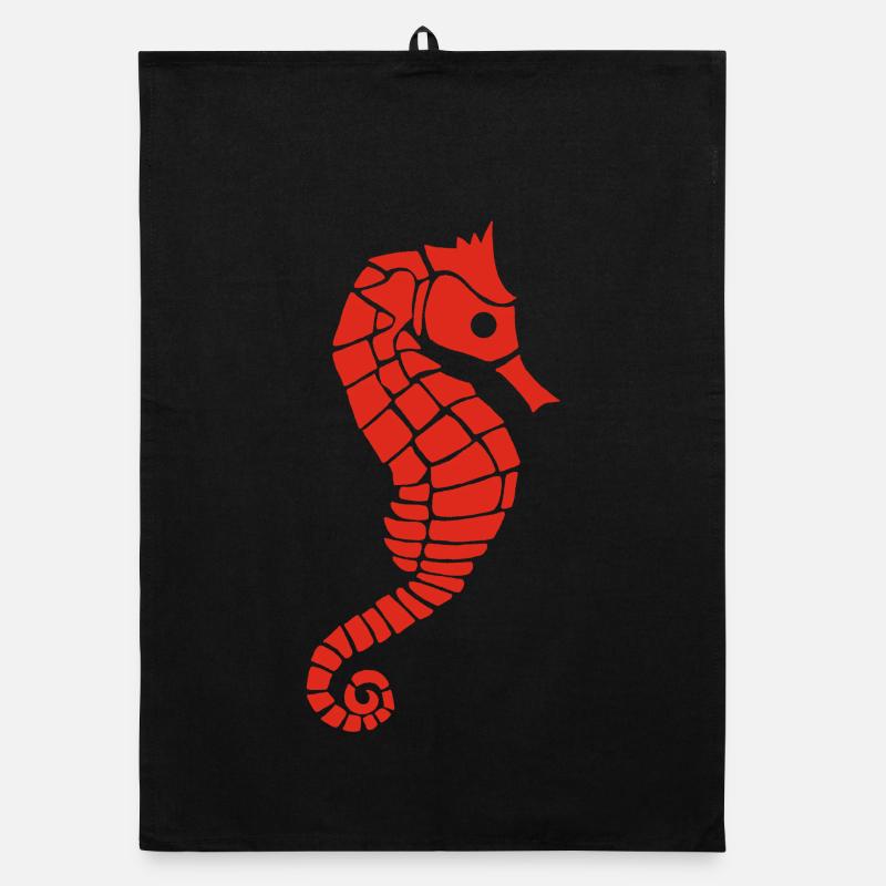Hippocampe rouge Torchon bio