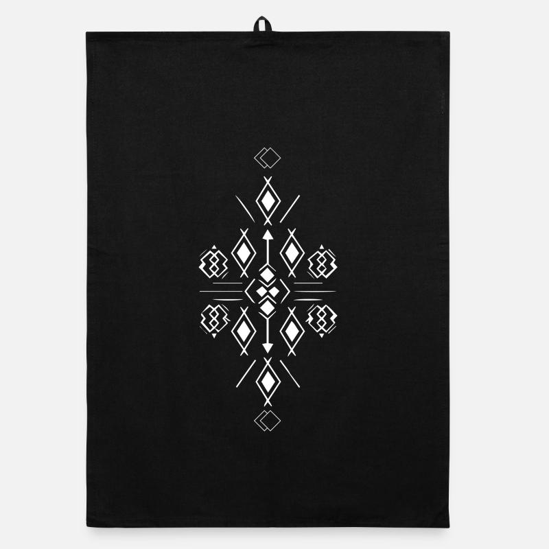 Berber-Symbol - Organic Geschirrtuch - Schwarz