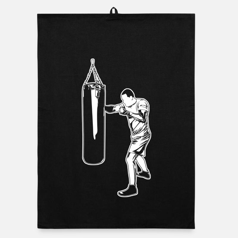 Boxing Drawing Organic dish towel