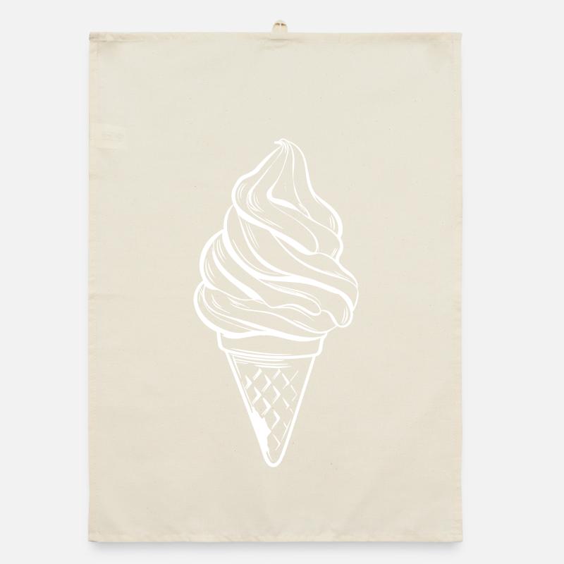 Dessin de cornet de crème glacée Torchon bio