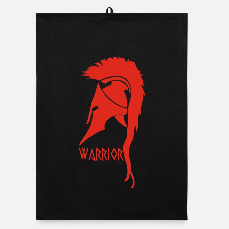 Antiker Krieger Roter Helm Organic Geschirrtuch