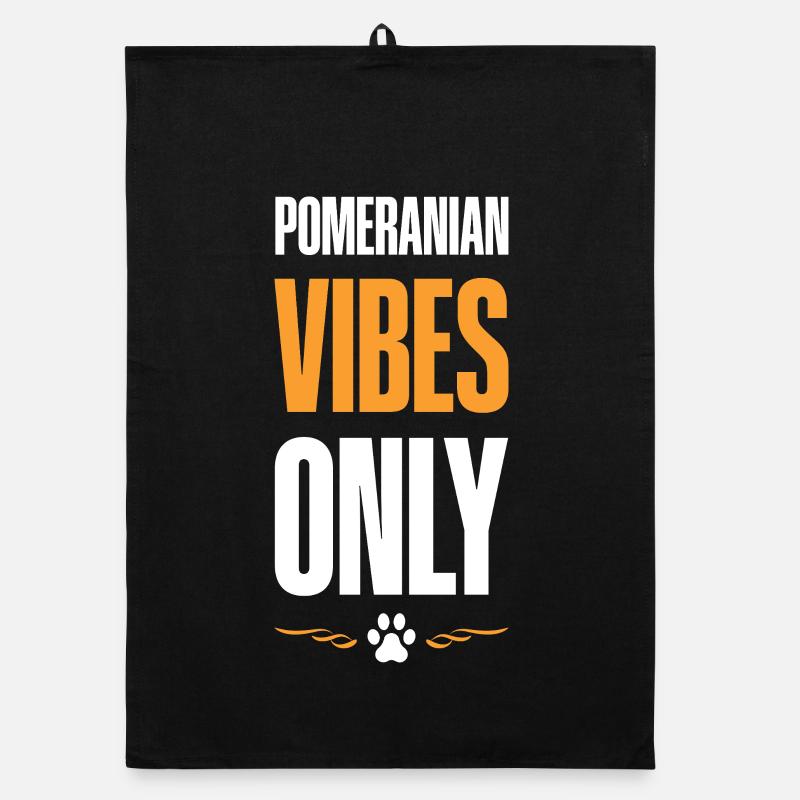 Pomeranian Vibes Only Organic Geschirrtuch