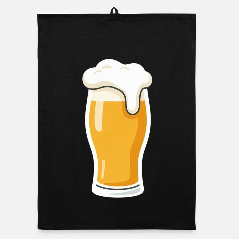 Bier Bierglas Vatertag Geschenk Vater Papa Organic Geschirrtuch
